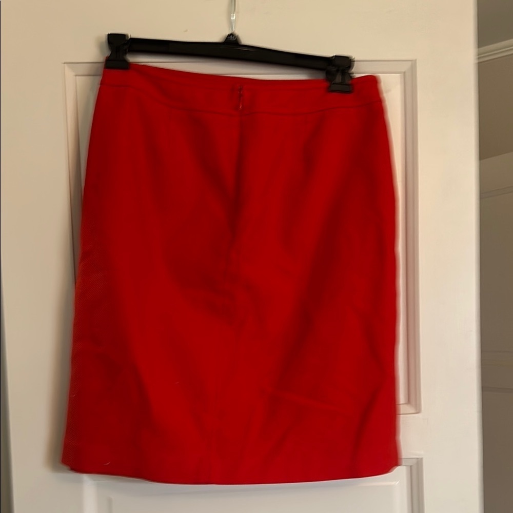 Orangy Red Women's Skirt Talbots size 8 - Picture 2 of 5